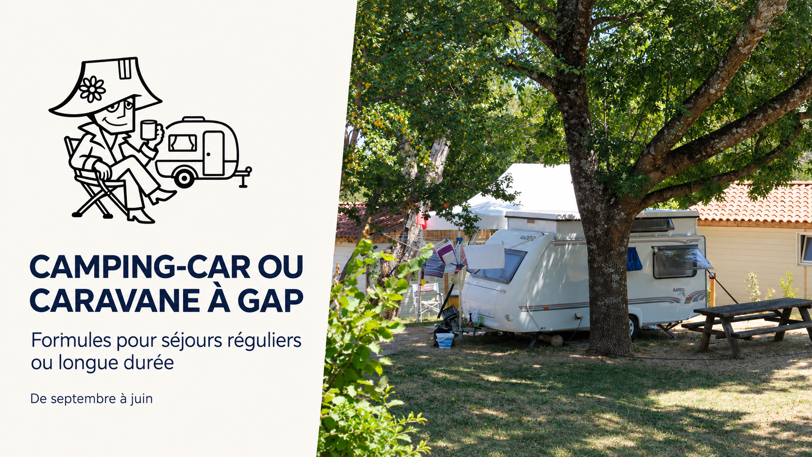 Formules pour séjours réguliers ou longue durée hors été en Camping